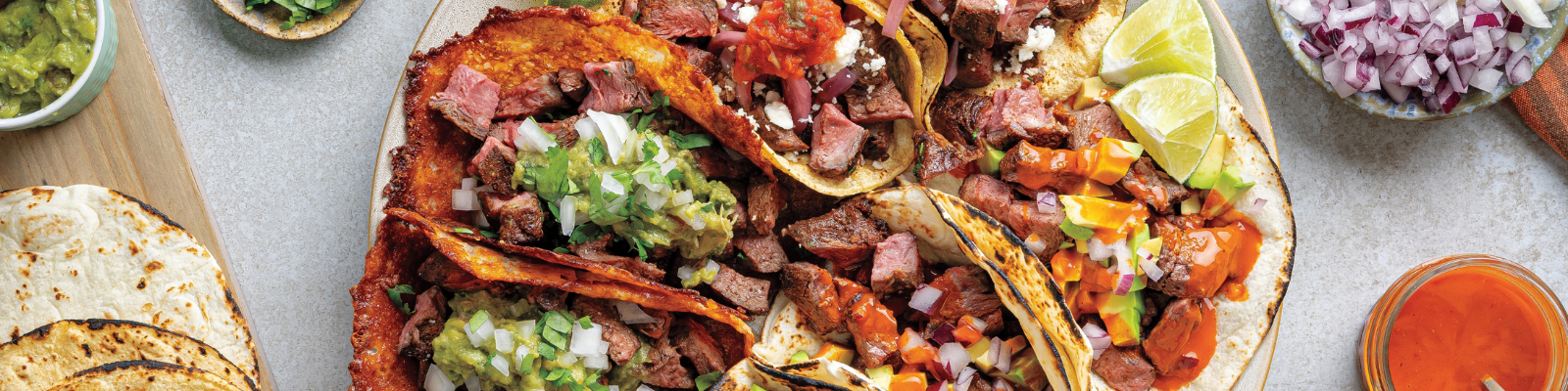 Carne Asada Taco Flight